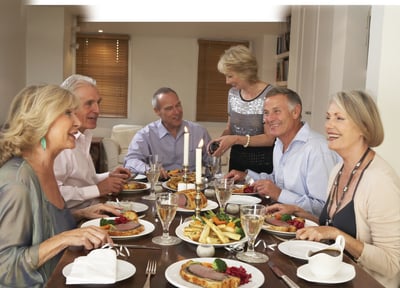 Seniors dinner party